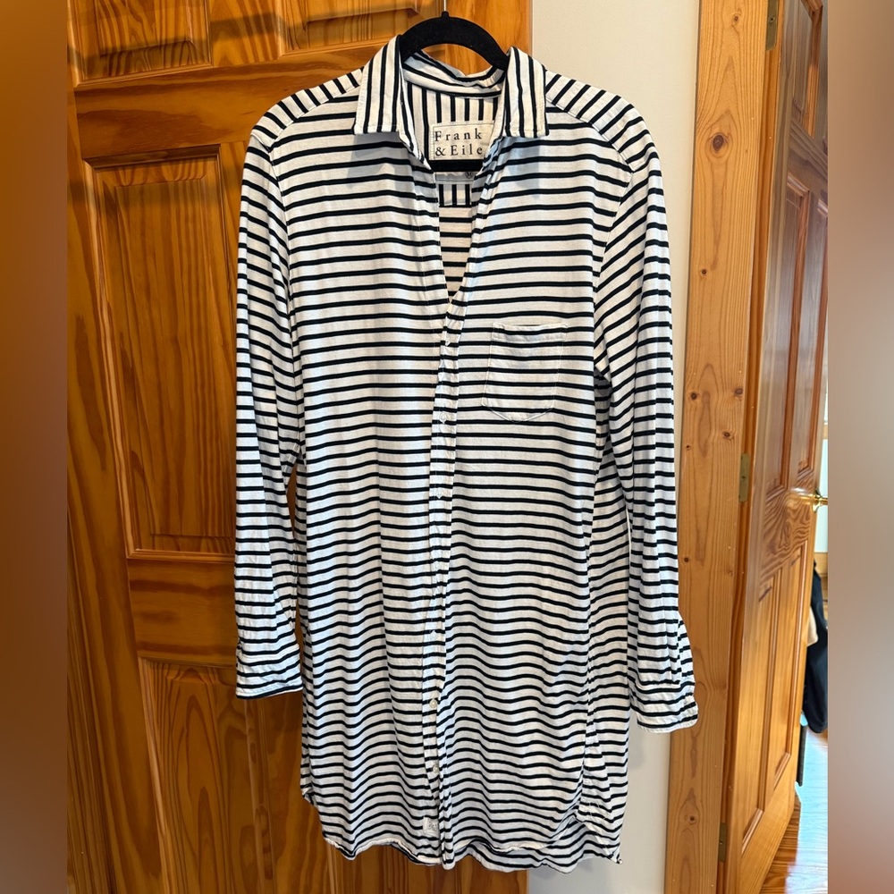 Frank & Eileen The Lab Mary Striped Shirt Dress Size Medium